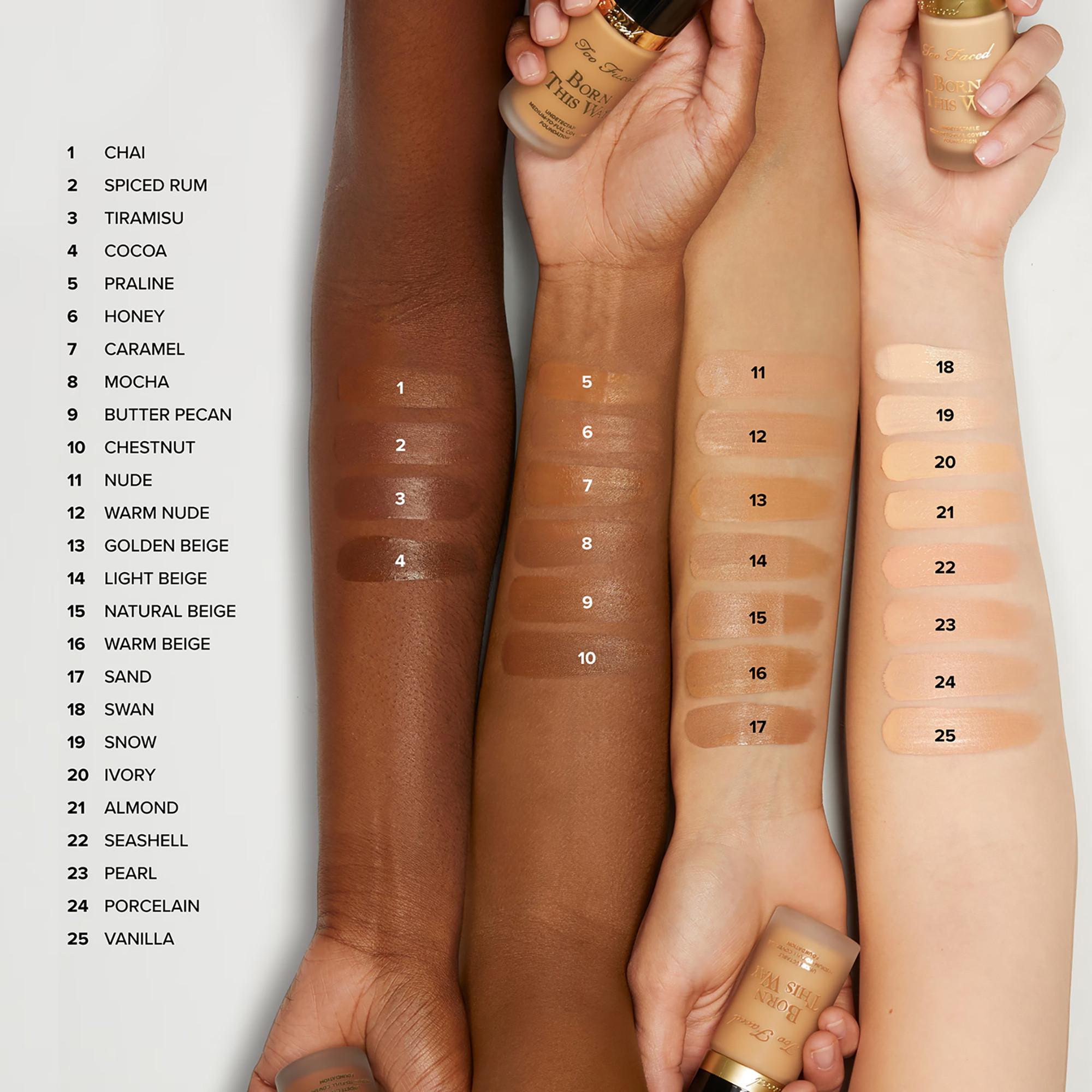 Too Faced  Born This Way Natural Finish Foundation - Fond de Teint Moyen à Haute Couvrance 