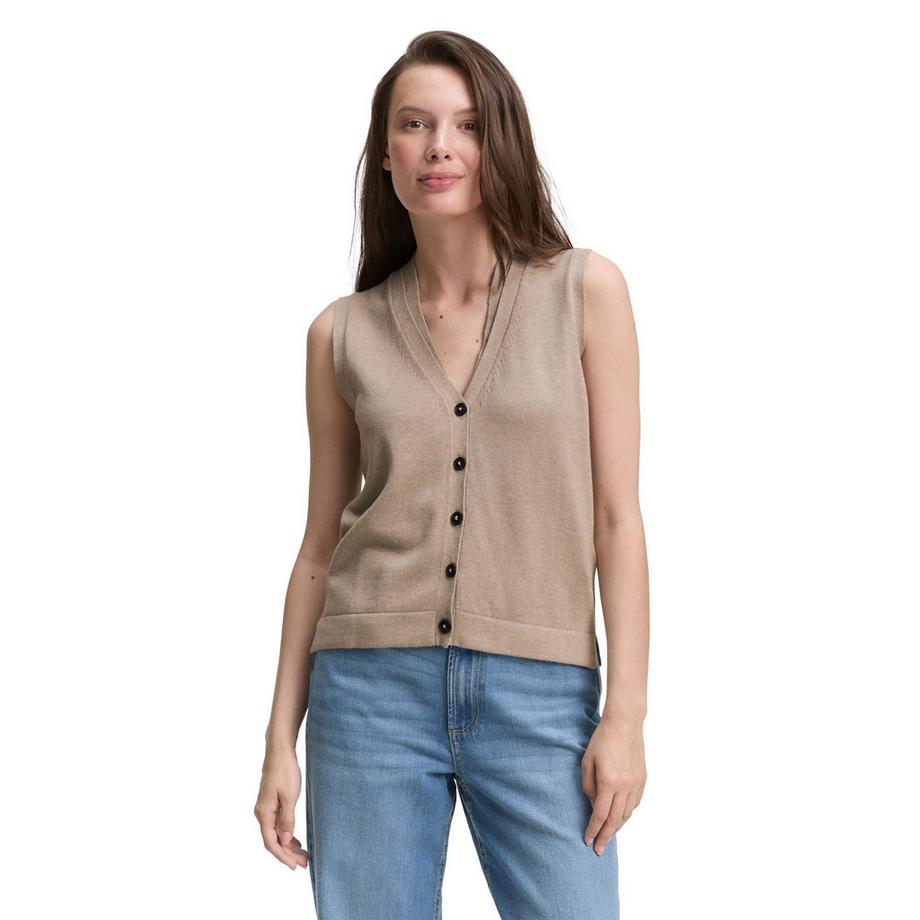 TOM TAILOR Cardigan Sans Manches Col V  