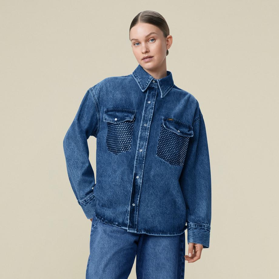 Lois Jeans Mia Diamond Occlusion Chemisier en Denim  