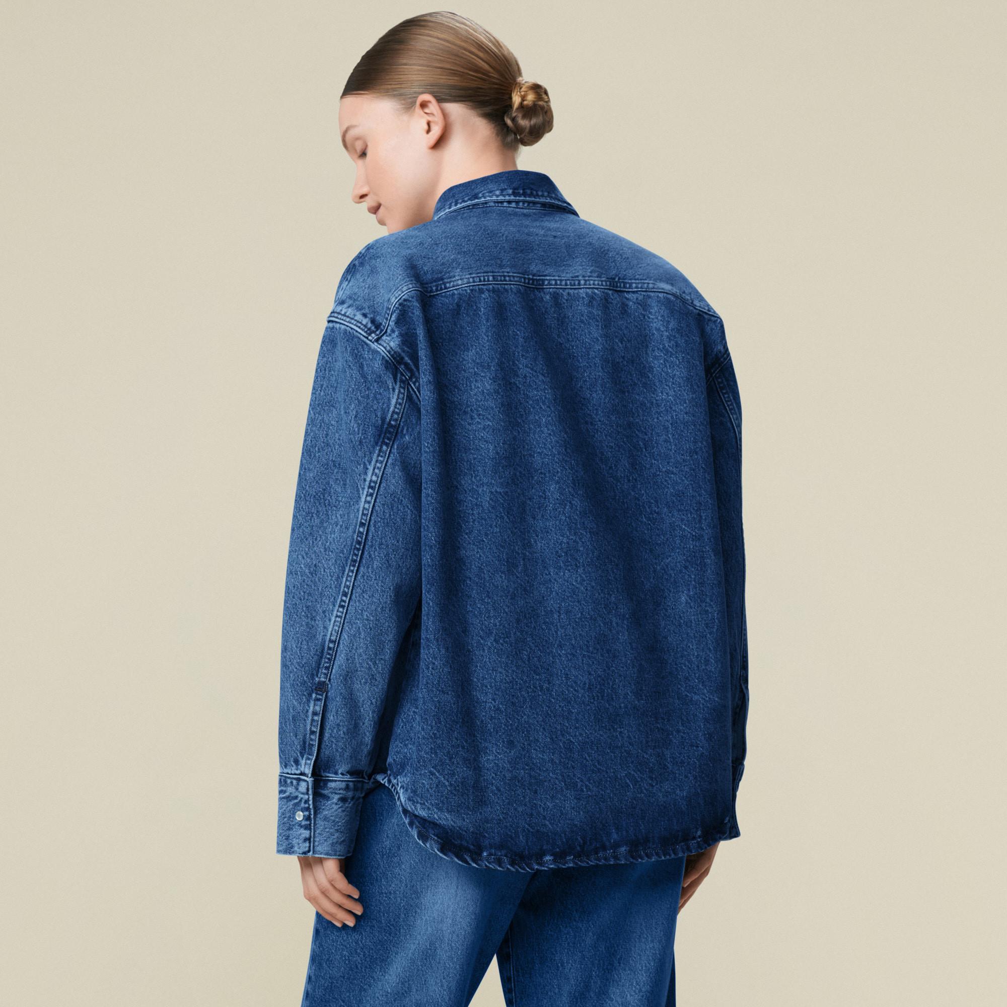 Lois Jeans Mia Diamond Occlusion Camicetta Oversized in Denim  
