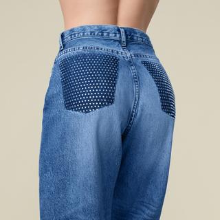 Lois Jeans Globe Diamond Occlusion Vita Alta Taglio Barrel Jeans  