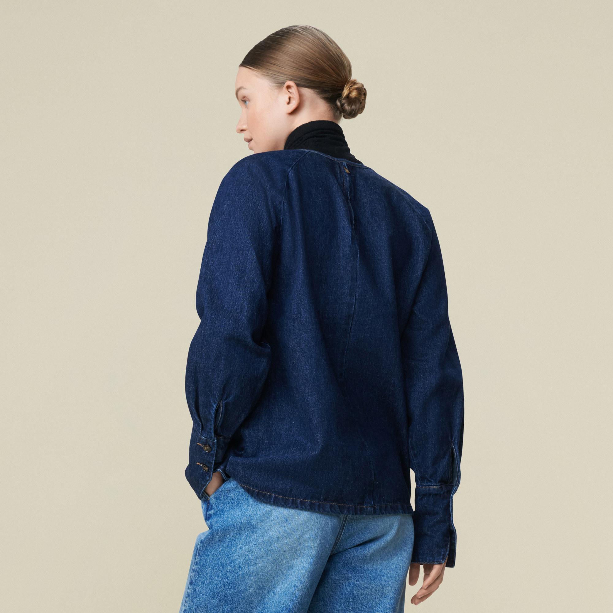 Lois Jeans Noad Dark Rinse Blusa Denim Maniche Lunghe  