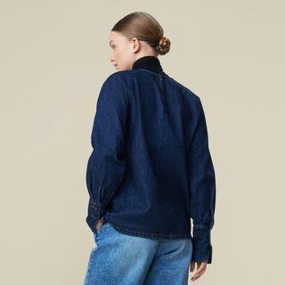 Lois Jeans Noad Dark Rinse Blusa Denim Maniche Lunghe  