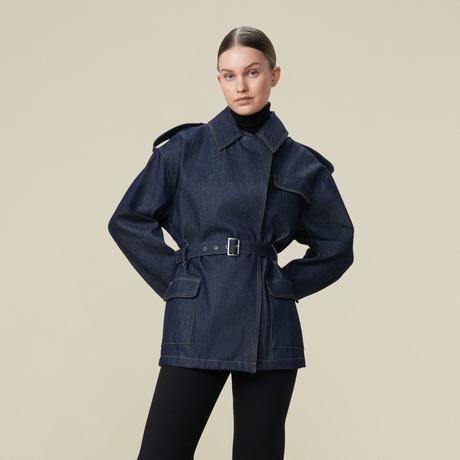 Lois Jeans Nova Jackson Raw Denim Gürtelblazer  