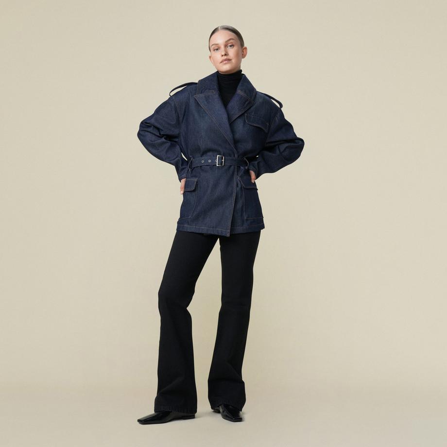 Lois Jeans Nova Jackson Raw Denim Gürtelblazer  