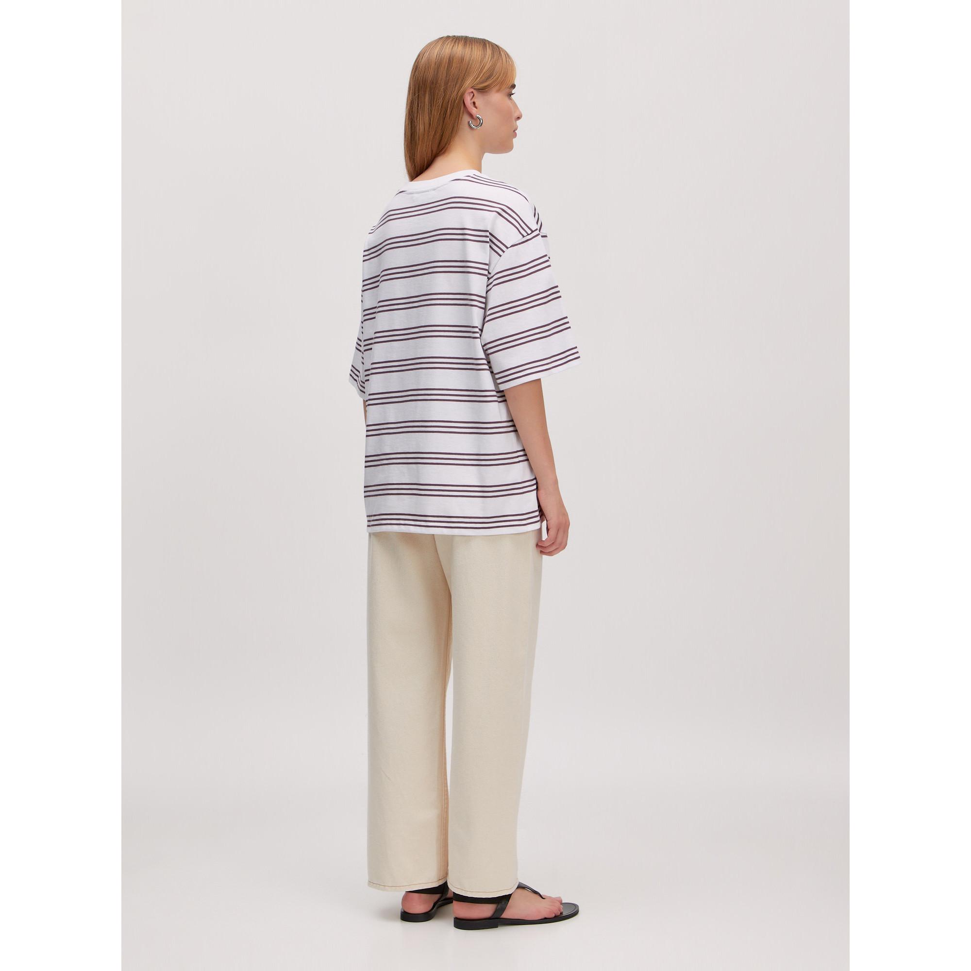 EDITED T-shirt Rayé Manches Courtes  