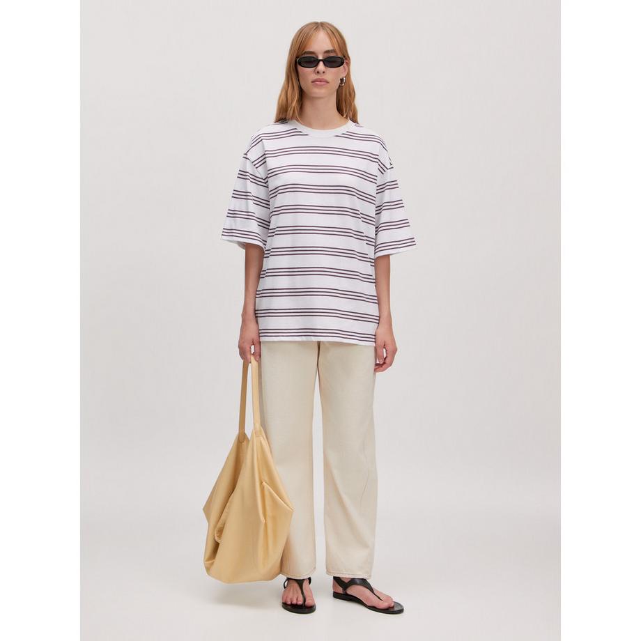 EDITED T-shirt Rayé Manches Courtes  