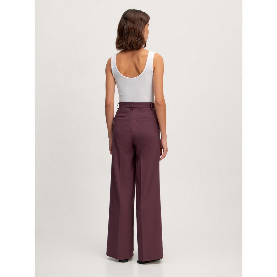 EDITED Pantalon Taille Haute Jambe Droite  