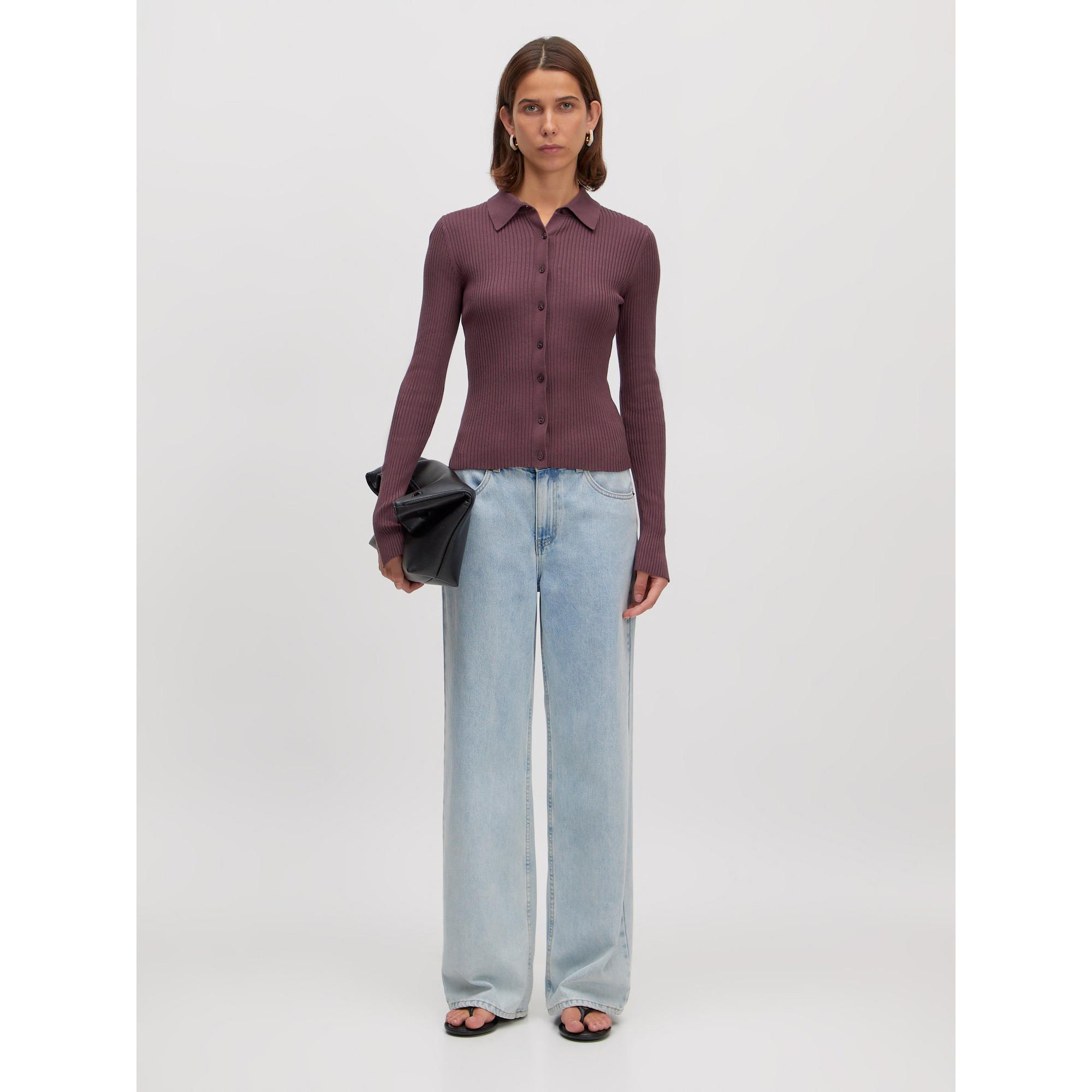 EDITED Polo Chemise Manches Longues Nervurée  