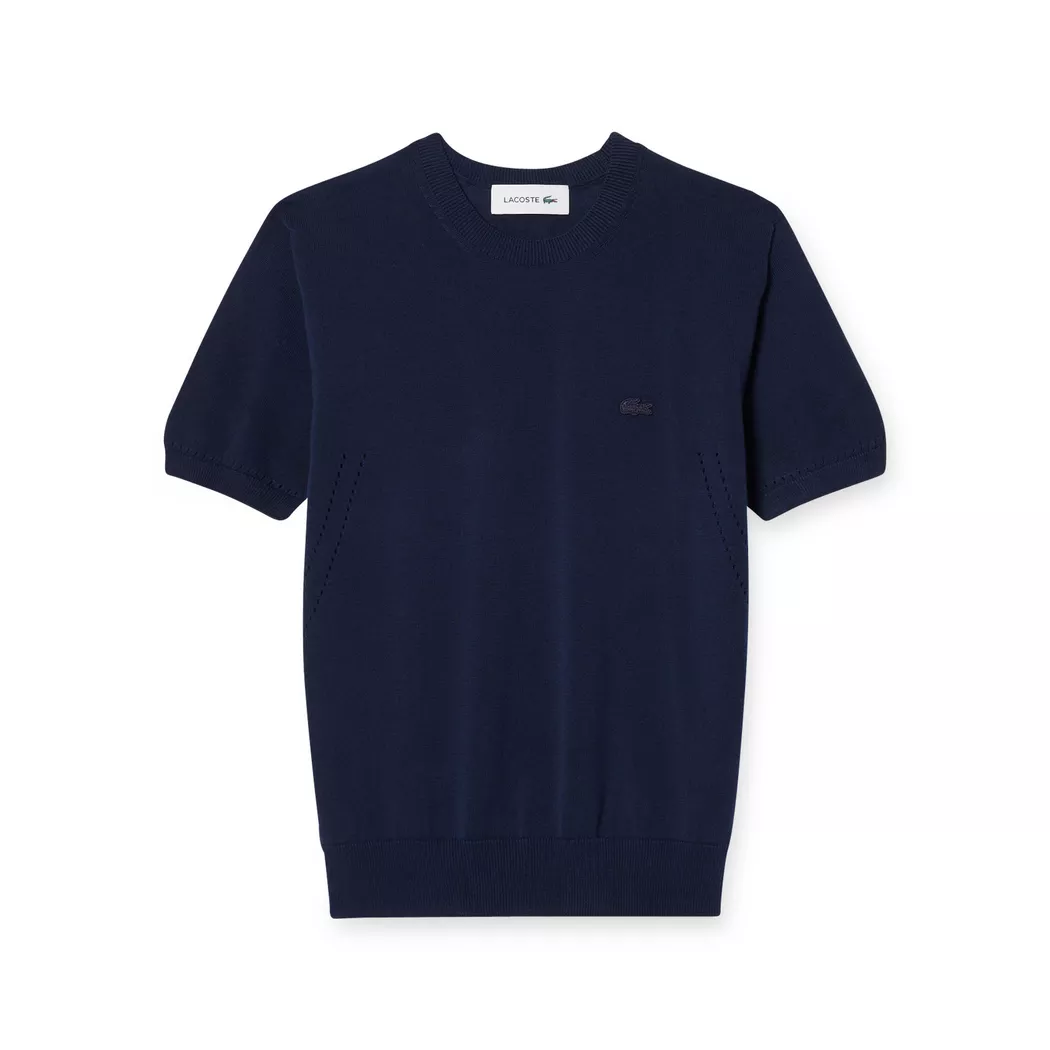 Lacoste - T-Shirt, für Damen, Marine Größe 42
