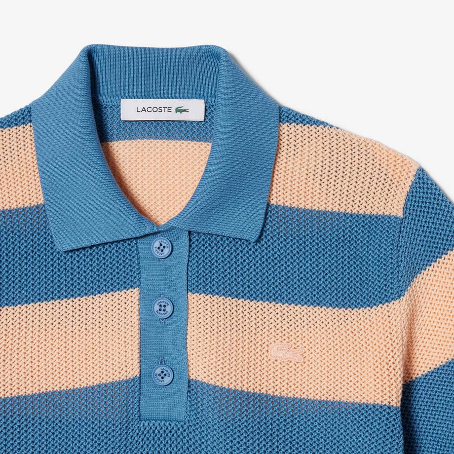 LACOSTE T-Shirt Polo Rayé Manches Courtes  