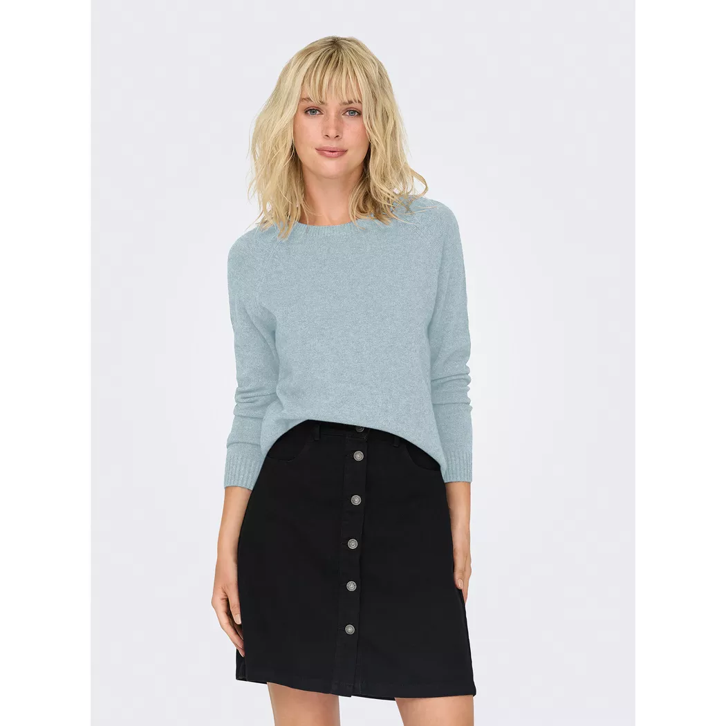 Only - Pullover, Rundhals, langarm, für Damen, Himmelblau, Größe M