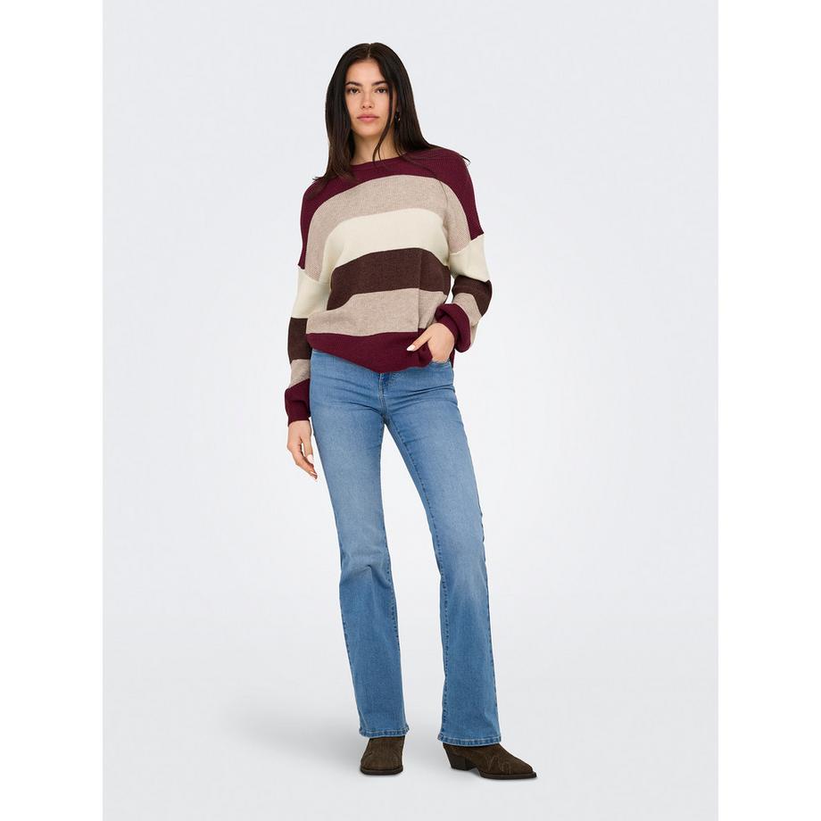 ONLY Maglione a Righe in Maglia Fine  