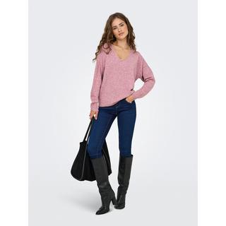 ONLY V-Ausschnitt Langarm Relaxed Fit Pullover  