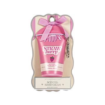 Handcreme mit Schlüsselanhänger „Strawberry“