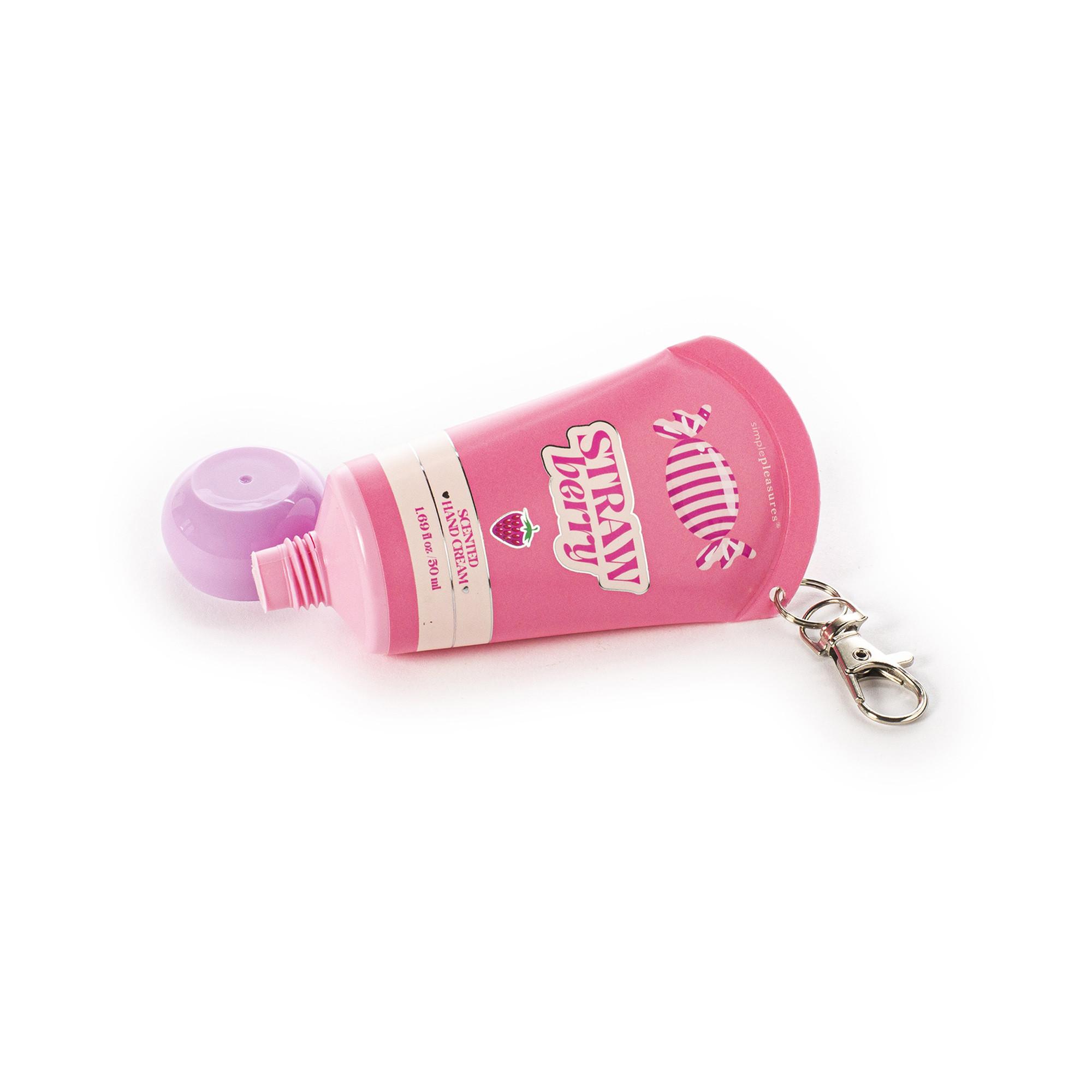 Simple Pleasures  Crema mani con portachiavi “Strawberry” 