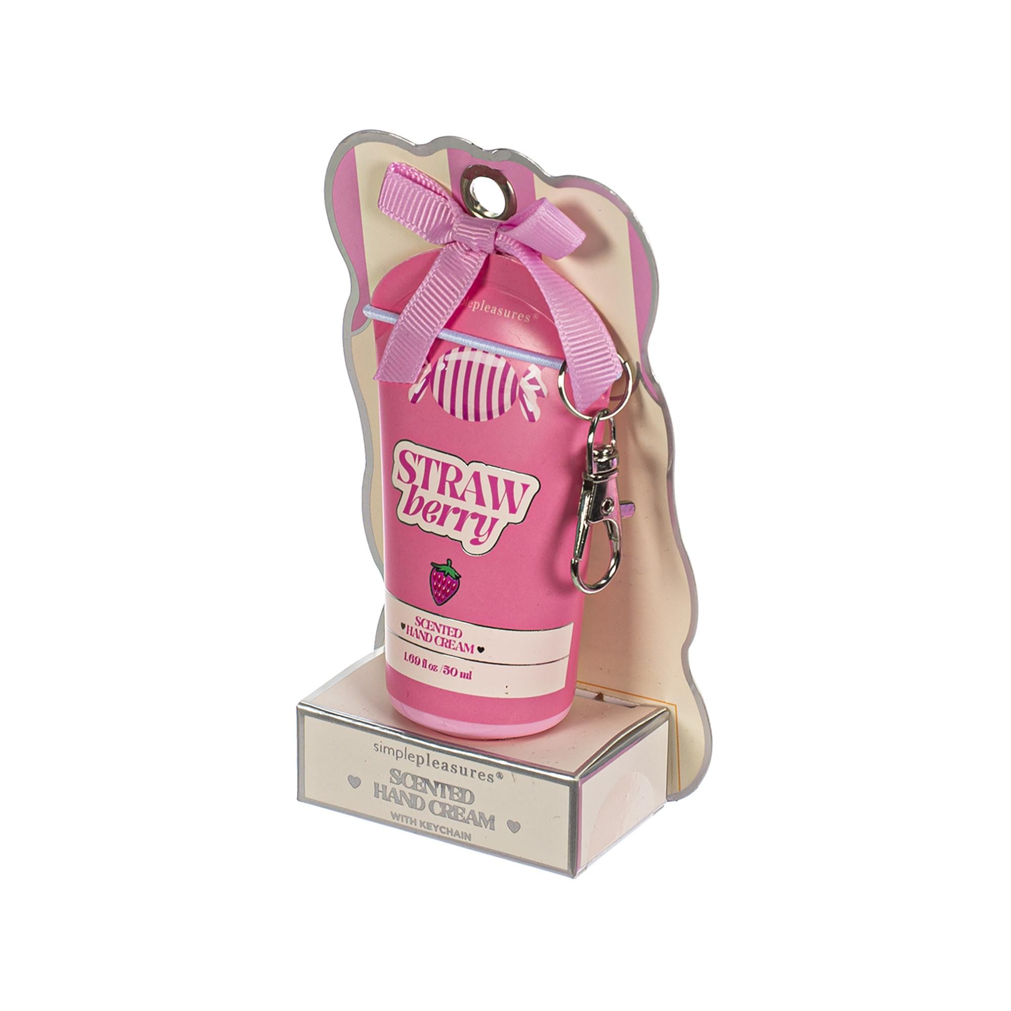 Simple Pleasures  Crema mani con portachiavi “Strawberry” 
