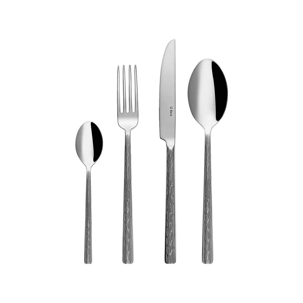 Sola - Set de couverts, 36 pièces, Set, Chrome