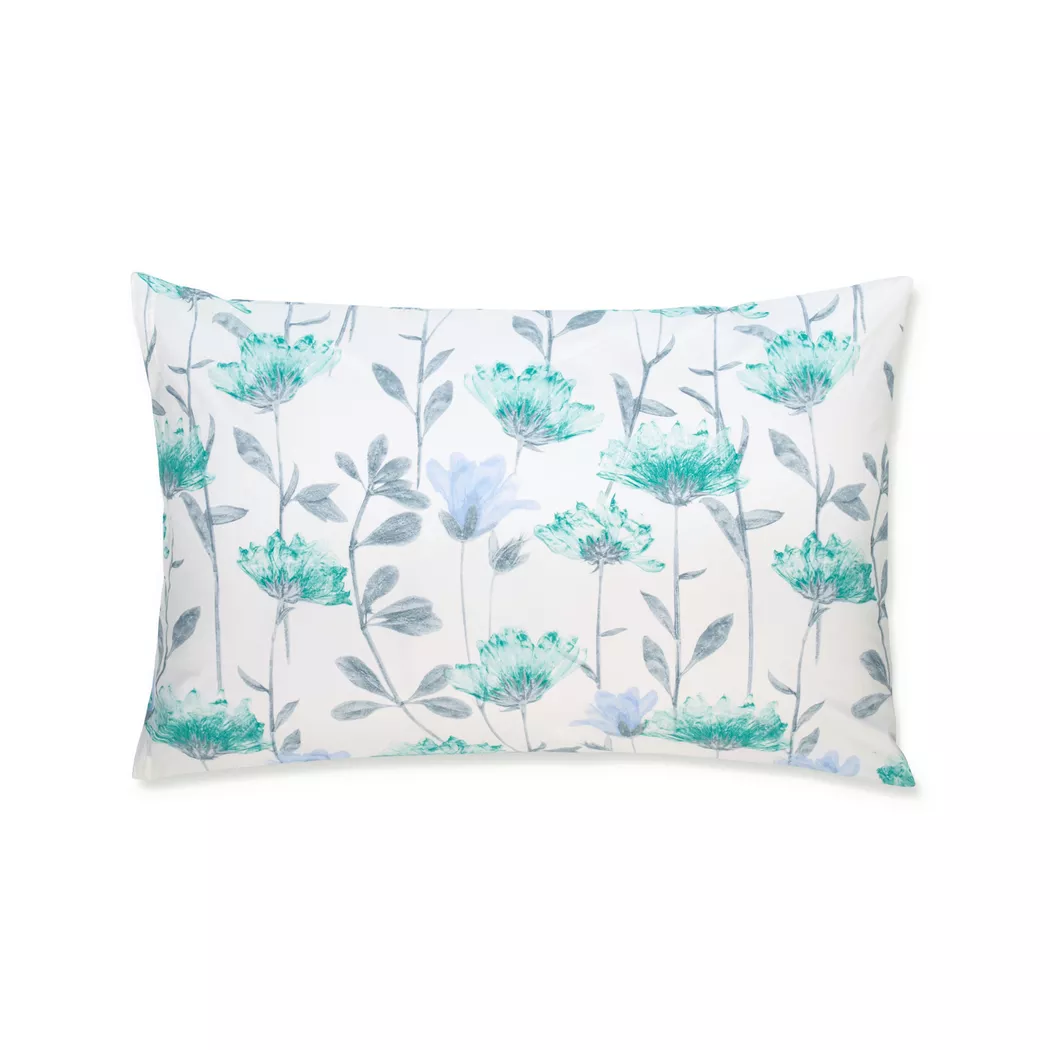 Somma - Kissenbezug, Alizee Florales Kissenbezug, 65 x 65 cm, Blau