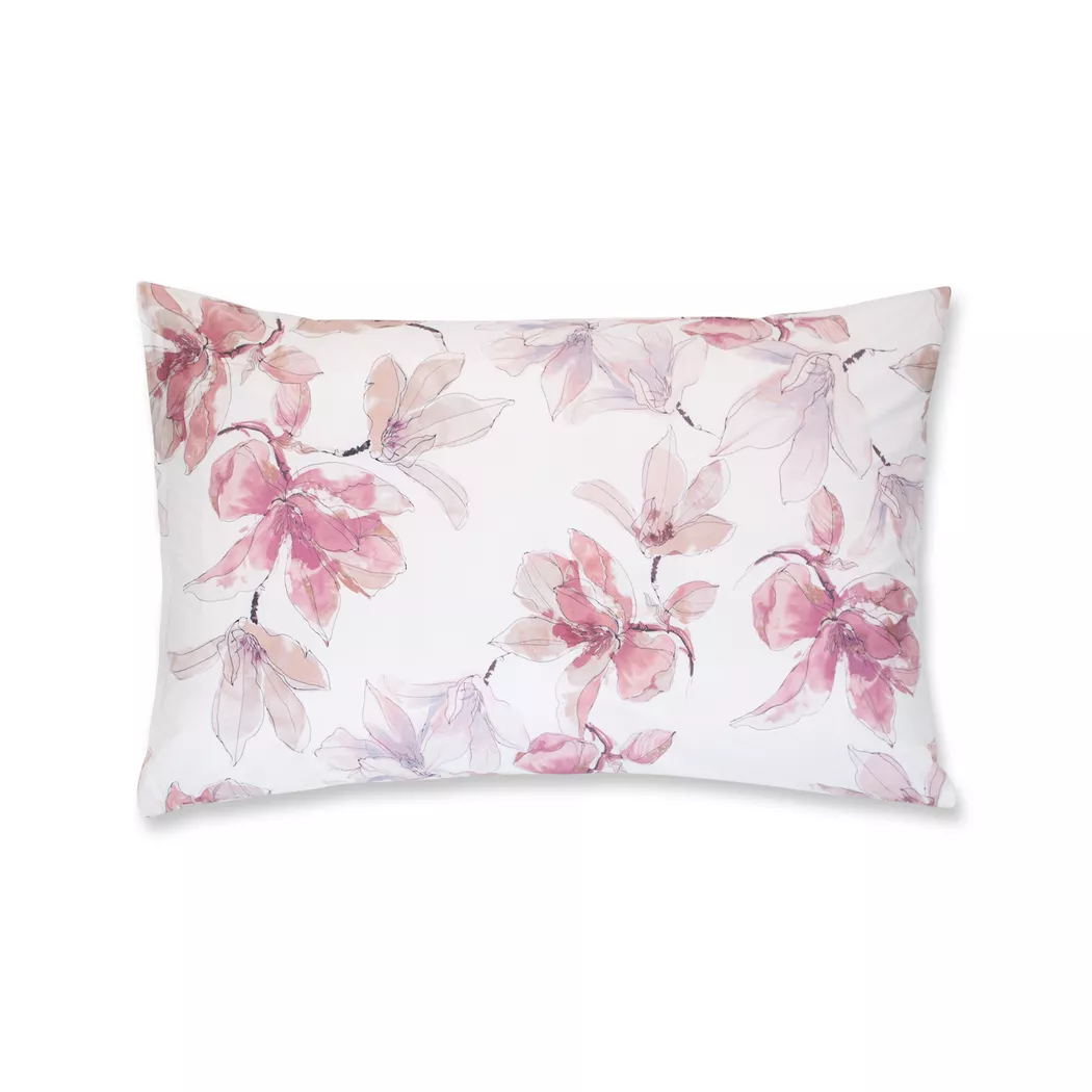 Somma - Kissenbezug, Mika Kissenbezug mit Blumenmuster, 50 x 90 cm, Rosa