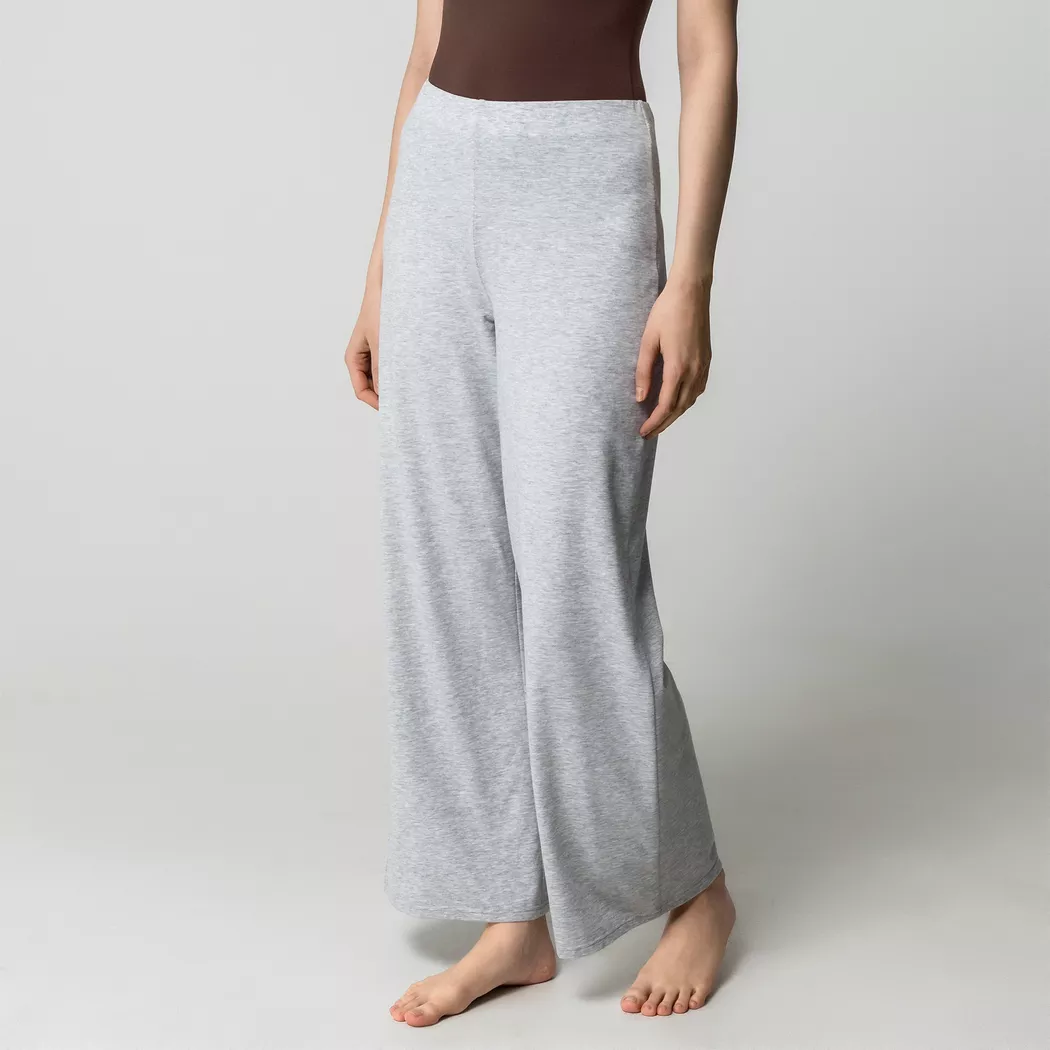 Manor Woman - Pyjamahose, für Damen, Grau Melange, Größe XL