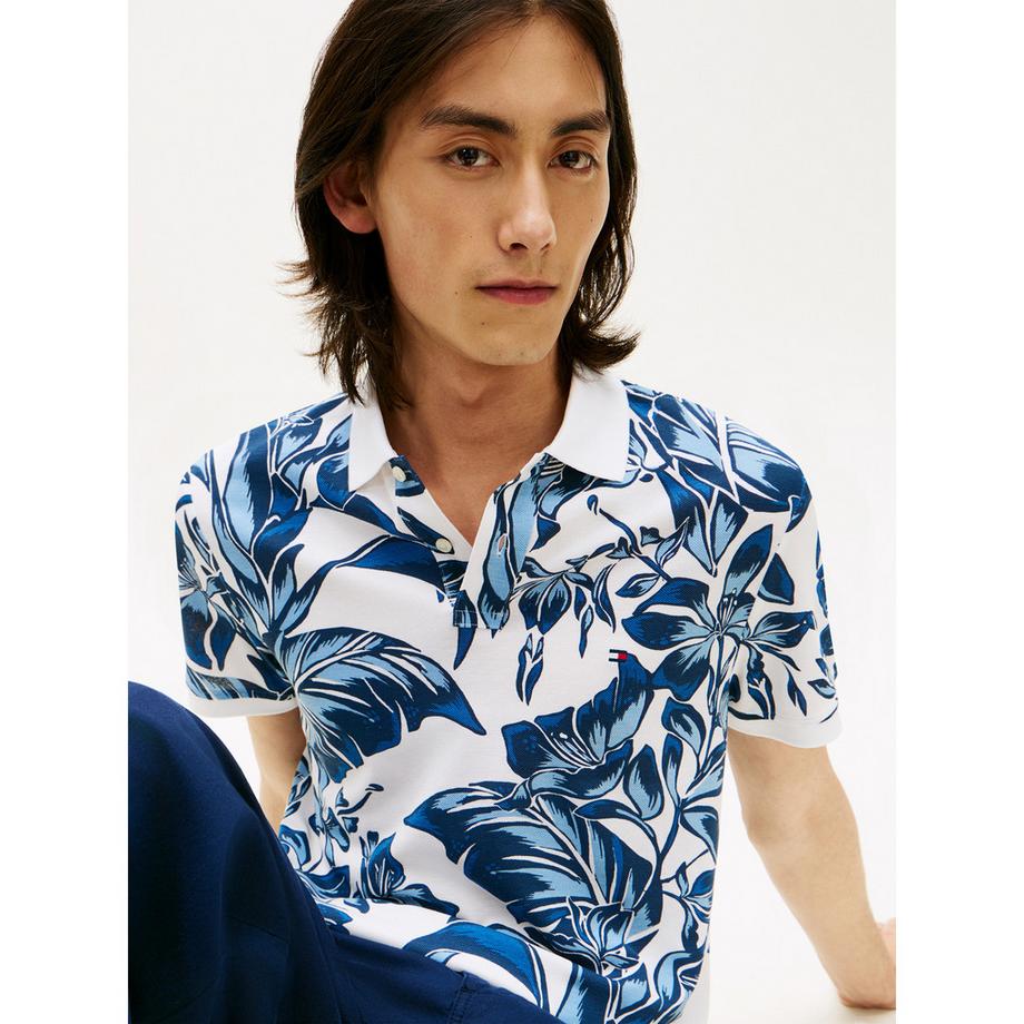TOMMY HILFIGER Polo Motif Floral Coupe Droite  