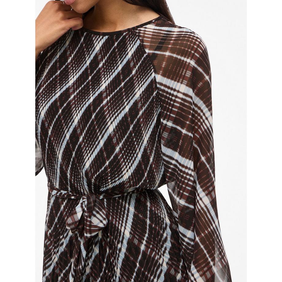 VILA Gemustertes Langarm Chiffonkleid  