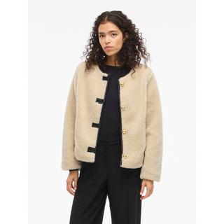 VILA Veste Teddy avec Boutons Décoratifs  