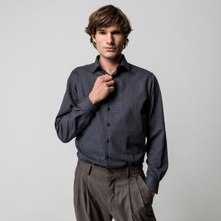 Manor Man Langarm Gingham Hemd Regular Fit  