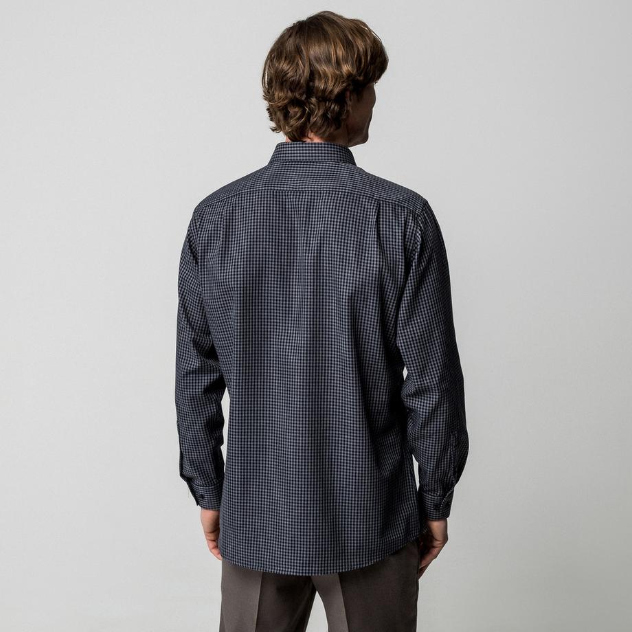 Manor Man Camicia Gingham Maniche Lunghe Regular Fit  