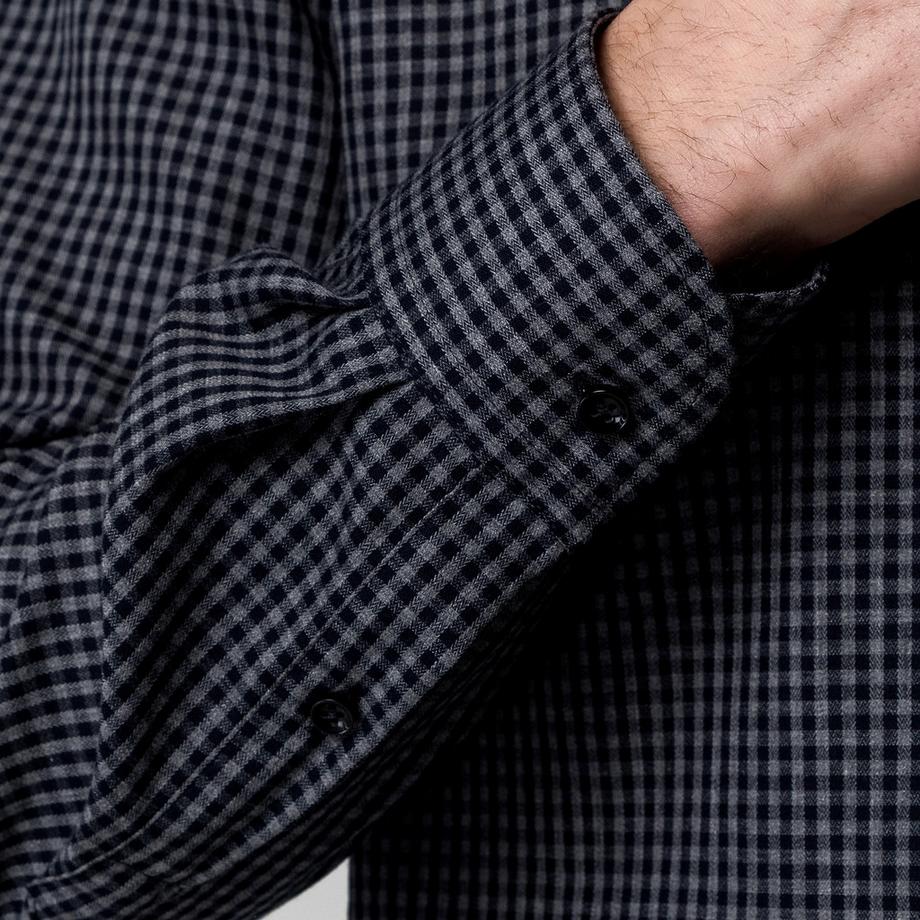 Manor Man Camicia Gingham Maniche Lunghe Regular Fit  