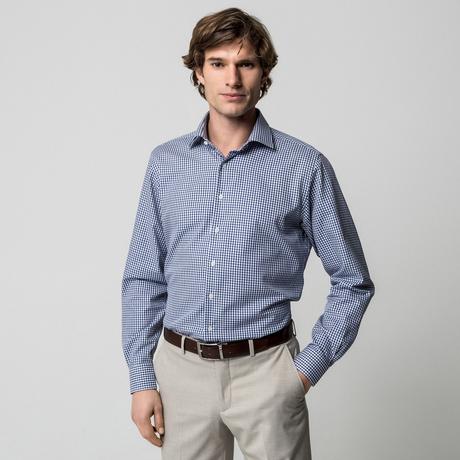 Manor Man Gingham Regular Fit Langarmhemd  