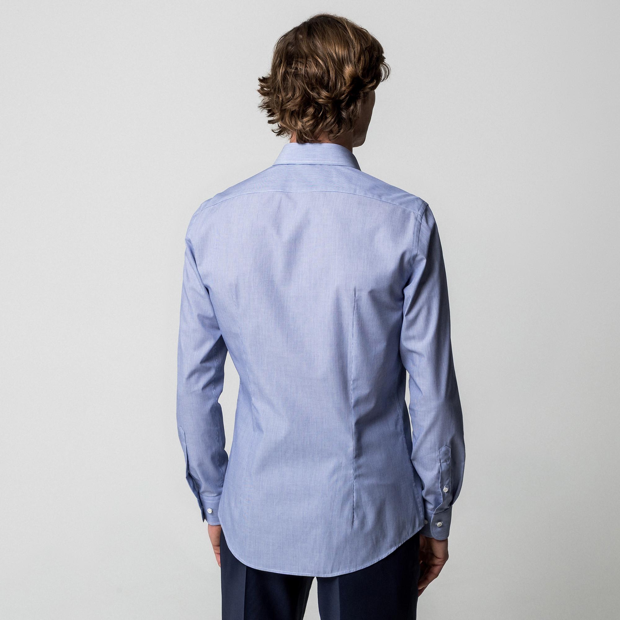 Manor Man Herren Langarm Slim Fit Kent Kragen Hemd  