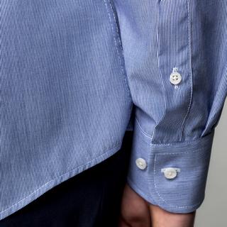 Manor Man Herren Langarm Slim Fit Kent Kragen Hemd  