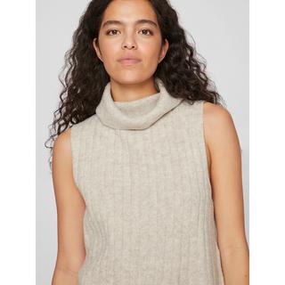 VILA Gilet Collo Alto Maglia a Coste  