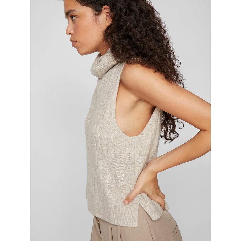 VILA Pull sans manches col roulé  