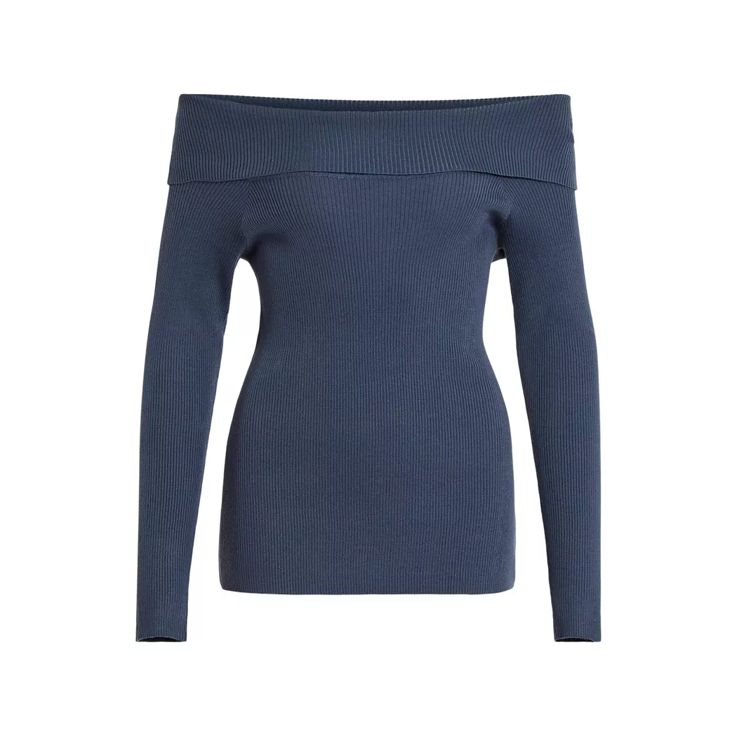 Vila Pull à Col En V Ril All Aboard / Detail Dark Melange XS Femme