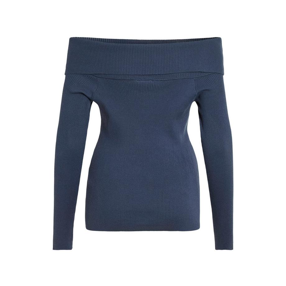 VILA Pull Côtelé Épaules Dénudées  