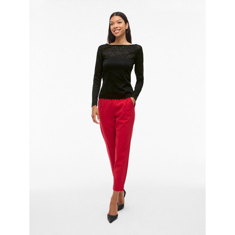 VILA Langarm Slim Fit T-Shirt  