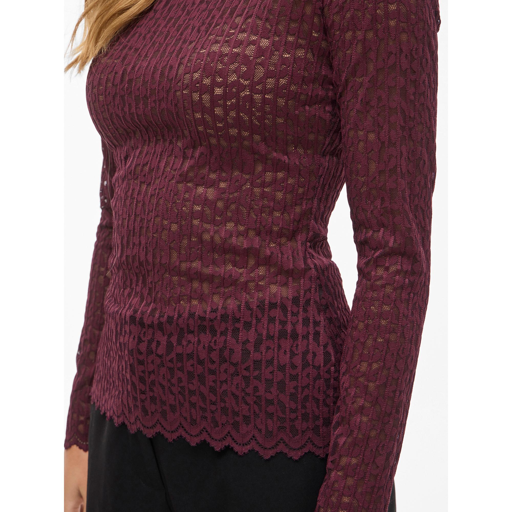 VILA Langarm Slim Fit T-Shirt  