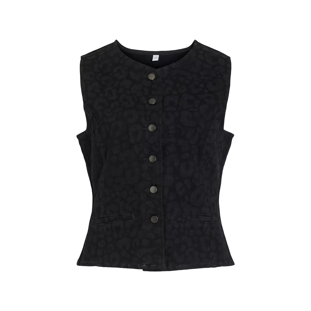 VILA - Gilet, für Damen, Black, Größe 36