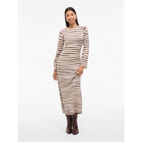 VILA Vialaina Robe Tricot Maxi Imprimée Coupe Slim  