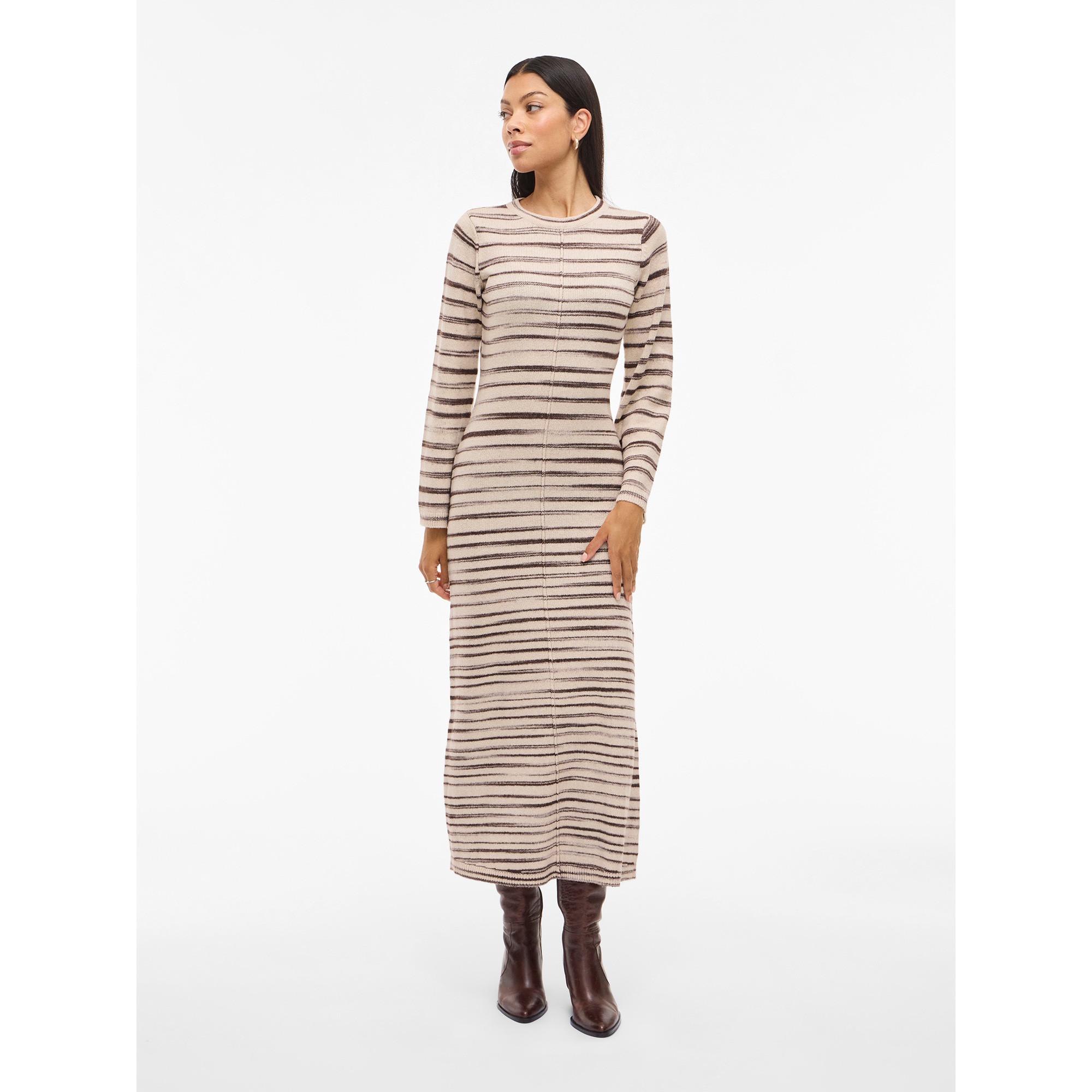 VILA Vialaina Robe Tricot Maxi Imprimée Coupe Slim  