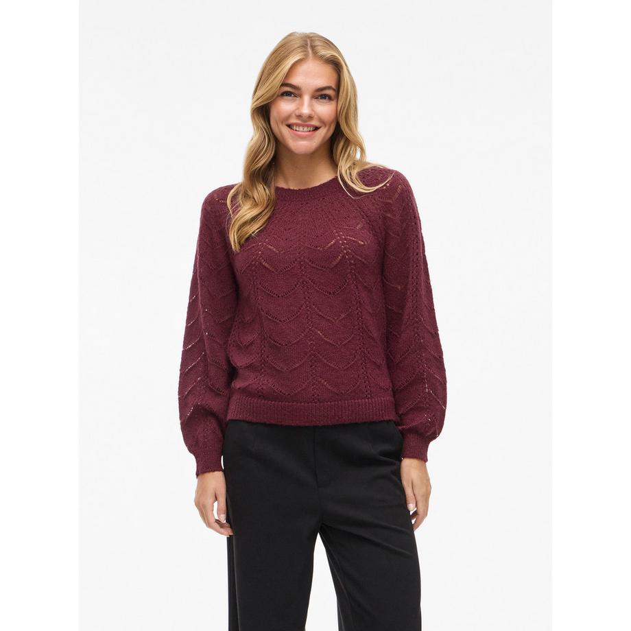 VILA Pull en maille Regular Fit à motifs  