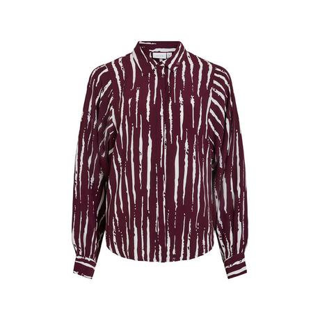 VILA Bluse Abstraktes Streifenmuster  