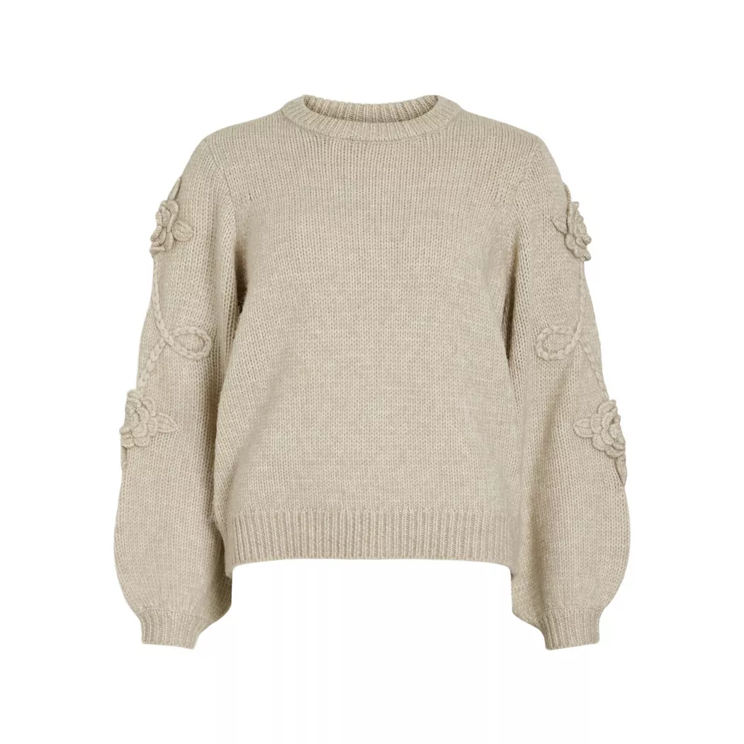 Vila Pull Ril Natural Melange L Femme
