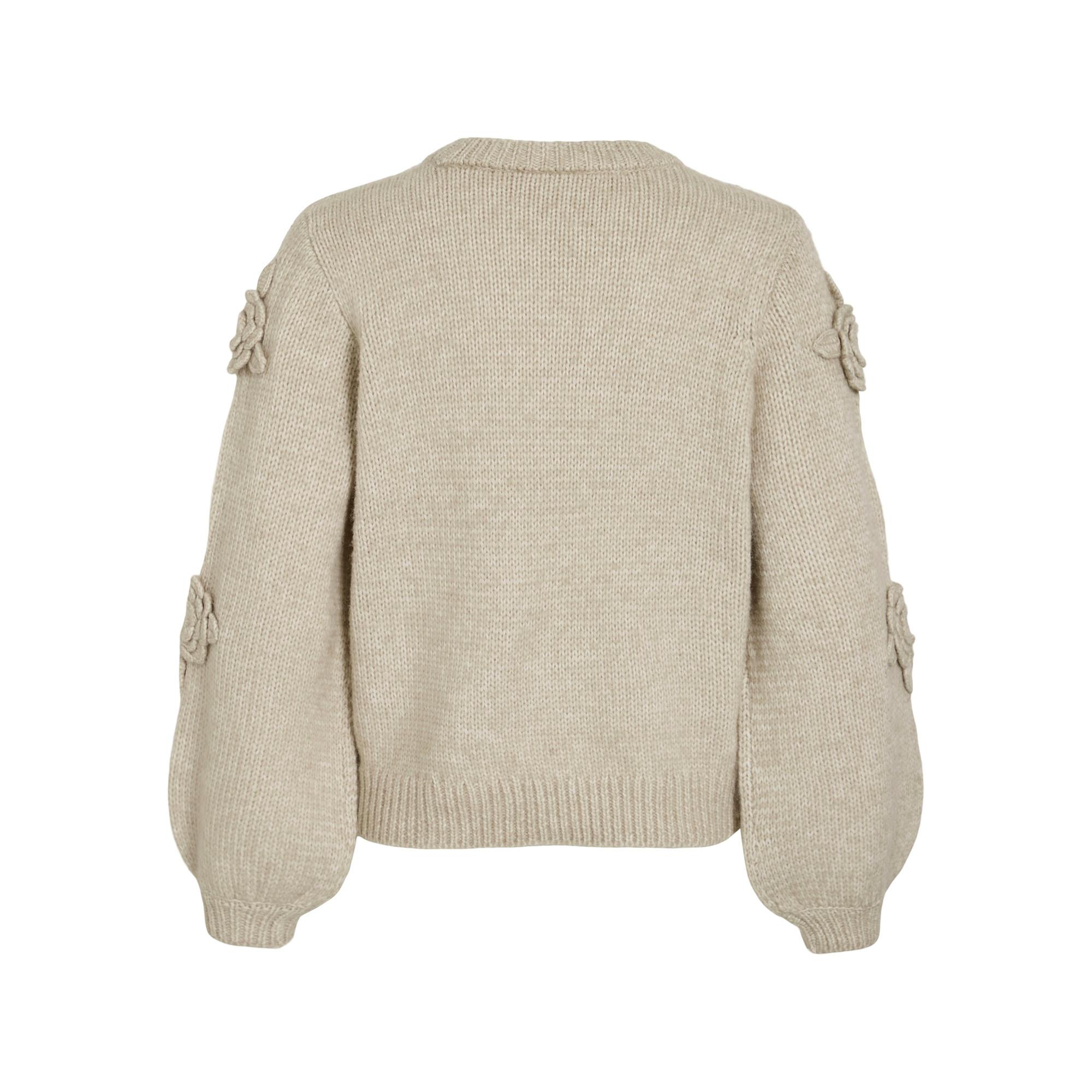 VILA Pullover Blumenapplikationen  