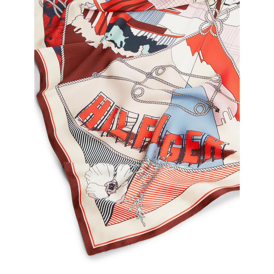 TOMMY HILFIGER TH FLAG FLORAL SILK Seidentuch mit Blumenmuster  