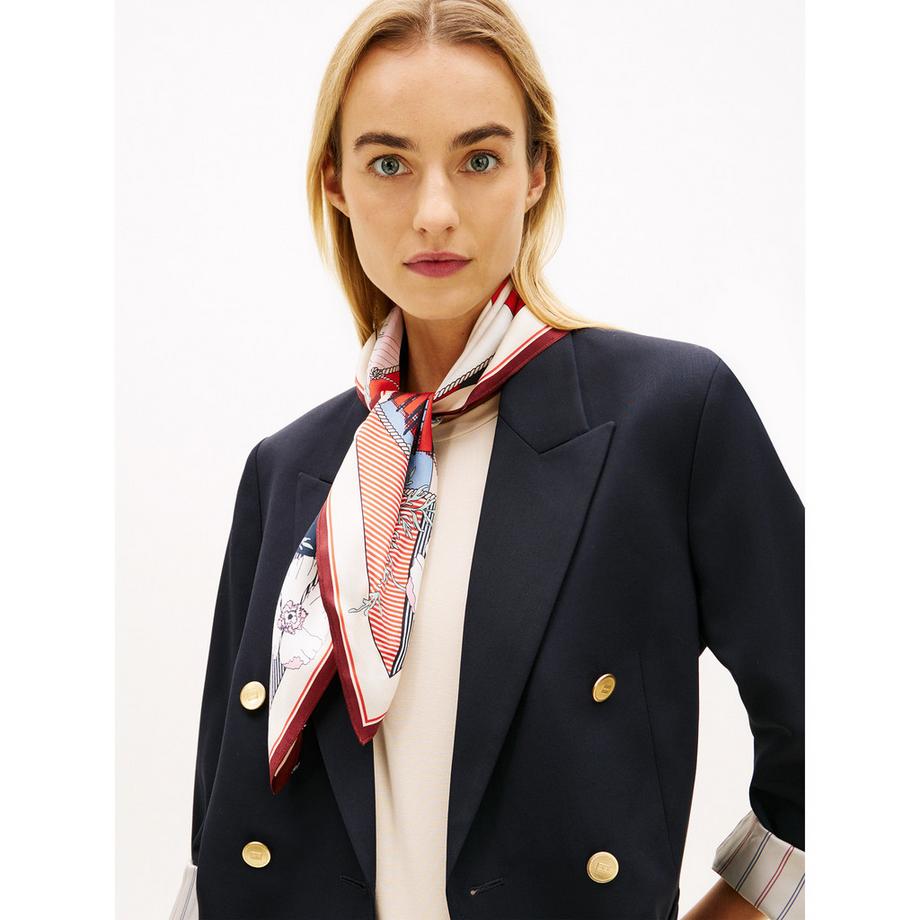 TOMMY HILFIGER TH FLAG FLORAL SILK Seidentuch mit Blumenmuster  