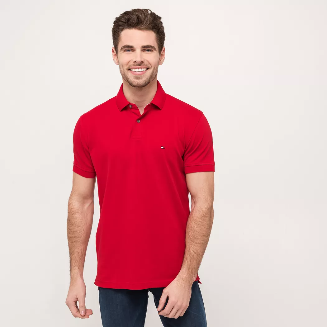 Tommy Hilfiger Poloshirt Regular Fit rot   S herren